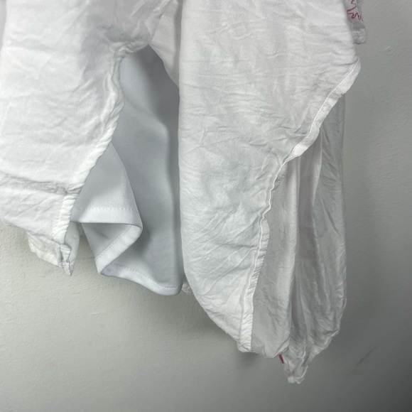 Japna White Mini Dress with Pink Embroidery Size Medium - Picture 7 of 12